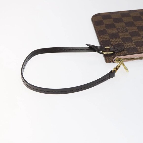 LOUIS VUITTON Damier Ebene Neverfull MM Pouch Accessory Pouch LV Auth 116283 - Picture 9 of 16